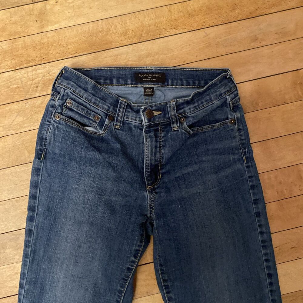 Banana Republic Jeans Women’s Size 26/2 Medium Wash High Rise Skinny - Picture 3 of 11